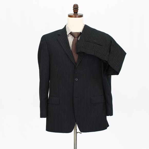 Michael Kors Other - Michael Kors 42R 36x32 Black Striped 2-Button Suit R469